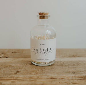 White Tipped Matches in Apothecary Jar