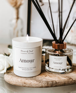 Amour Reed Diffuser - amber, pomegranate & rose
